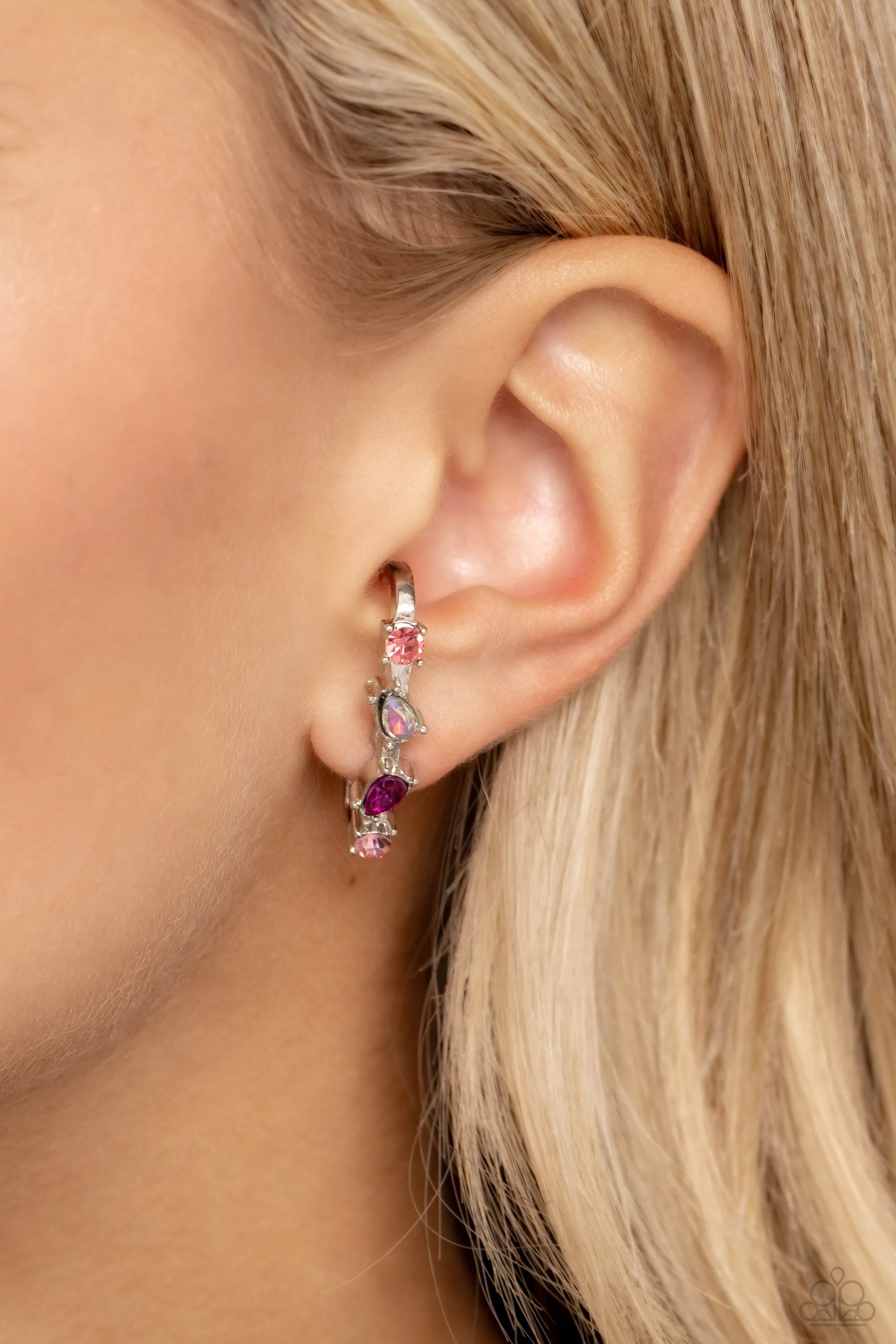 Paparazzi Trendy Twists Pink Post Earrings