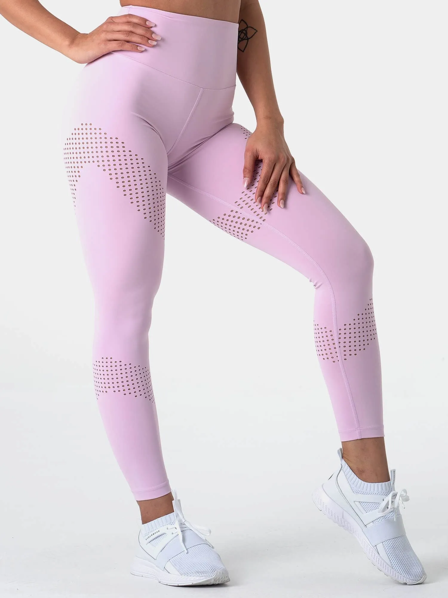 Pastels High Waisted Leggings -Lavender