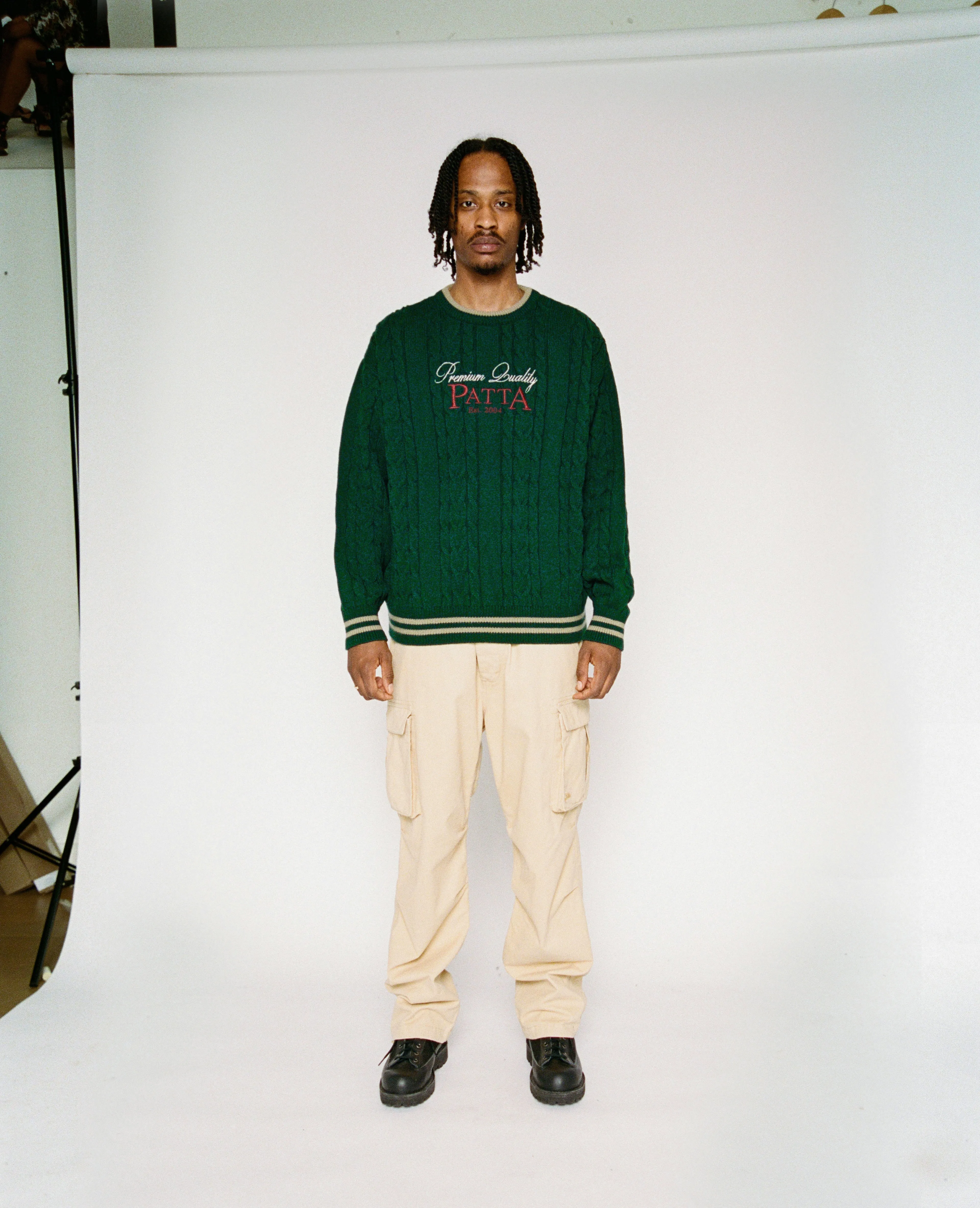 Patta Premium Cable Knitted Sweater (Botanical Garden)