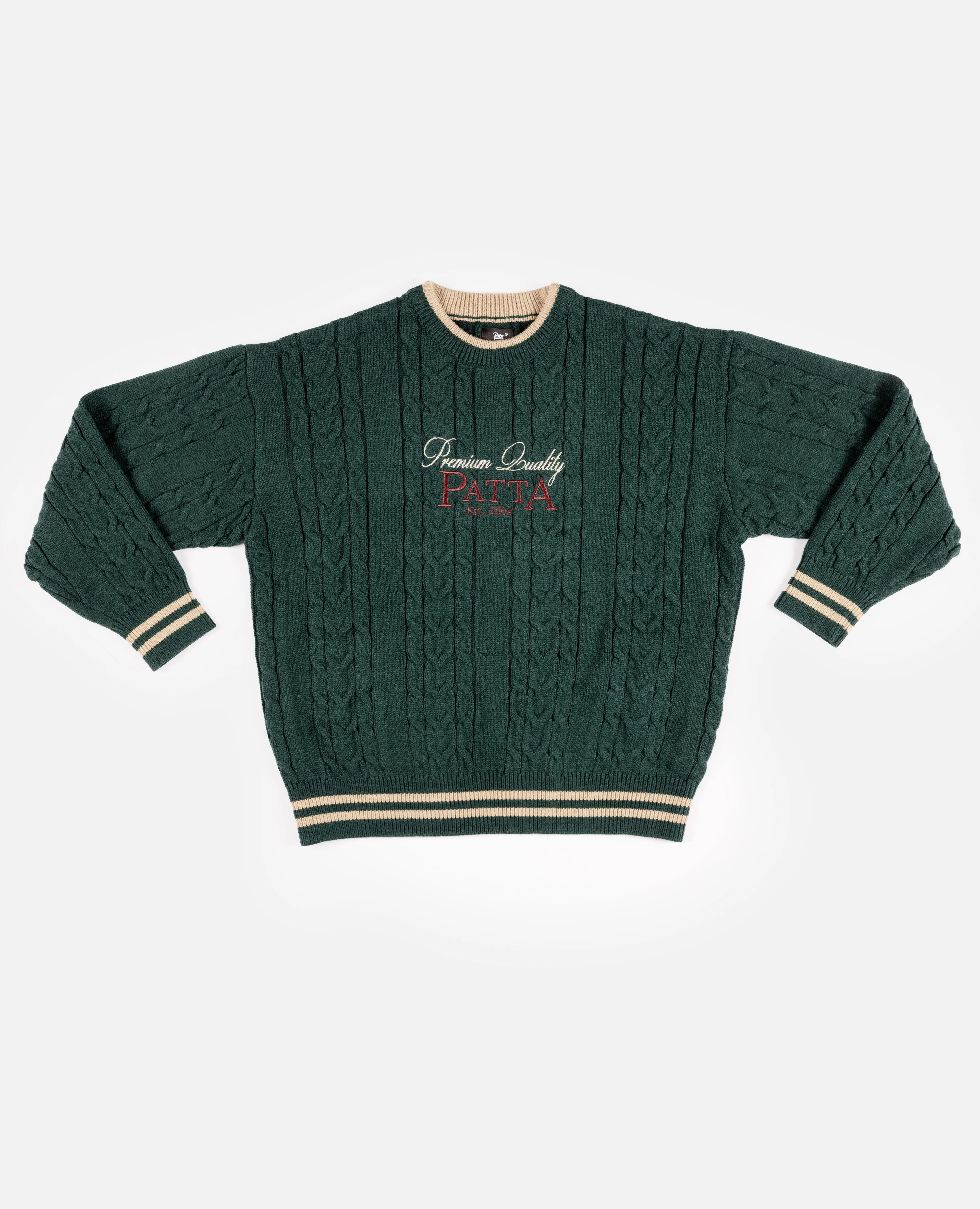 Patta Premium Cable Knitted Sweater (Botanical Garden)