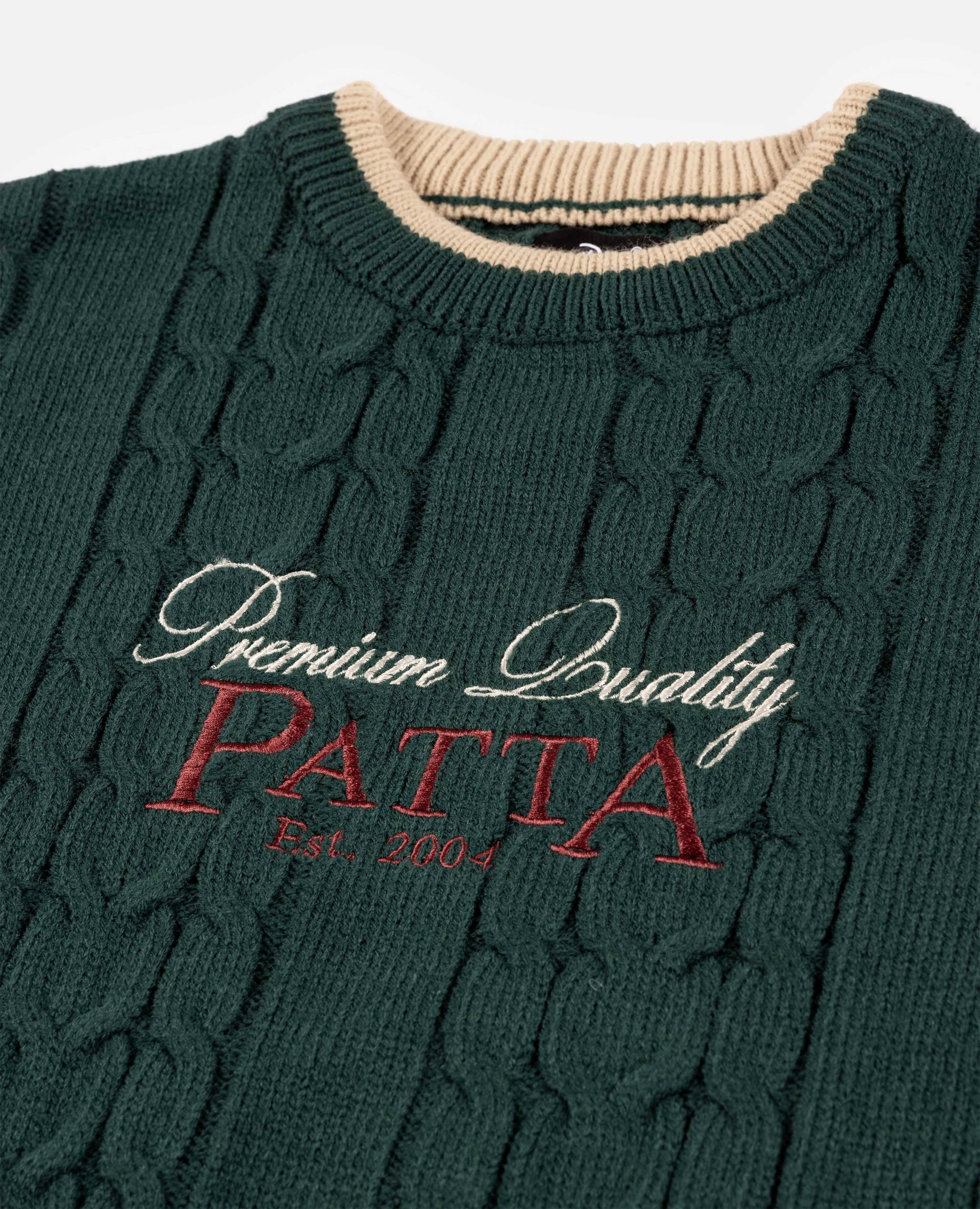 Patta Premium Cable Knitted Sweater (Botanical Garden)