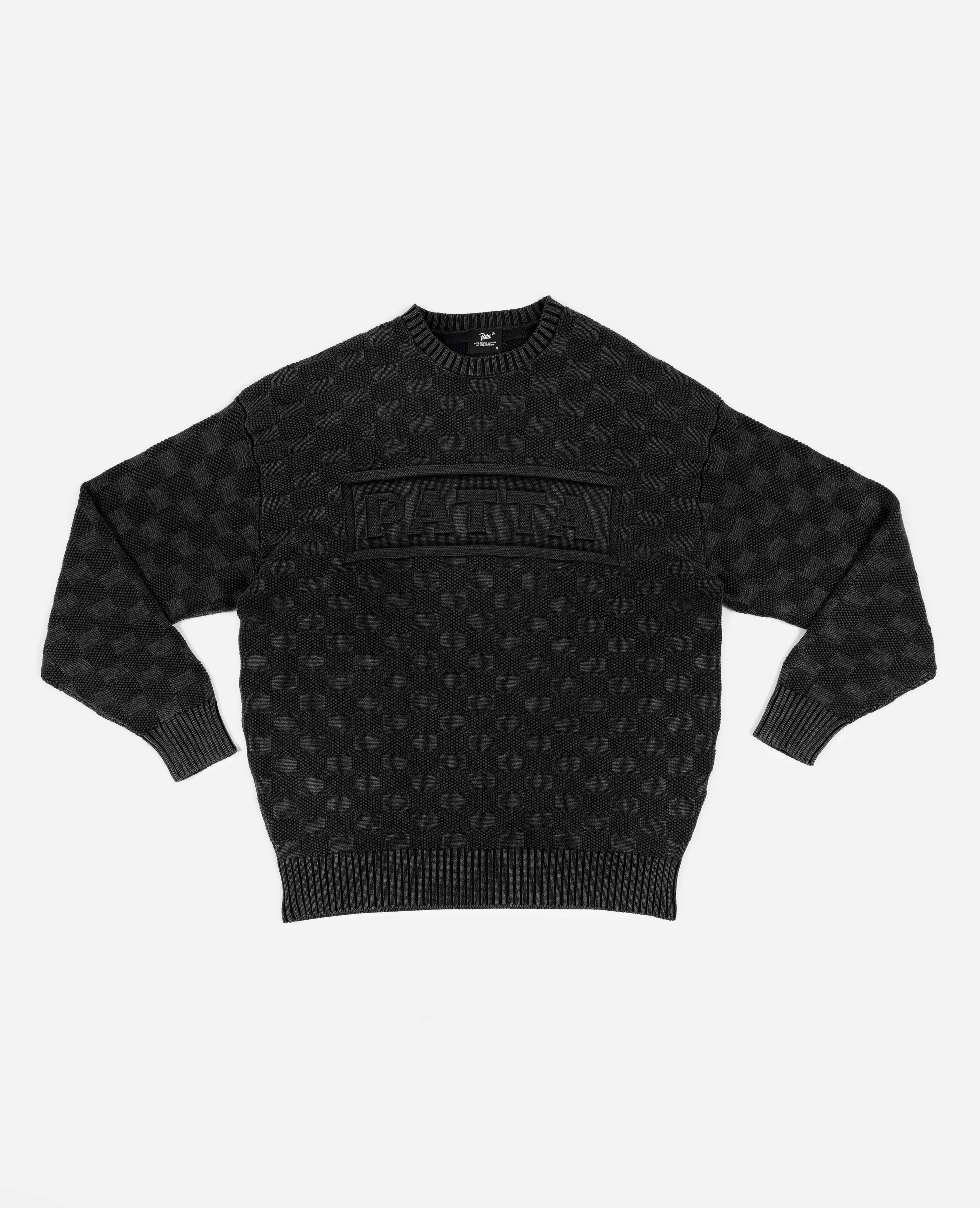 Patta Purl Ribbed Knitted Sweater (Pirate Black)