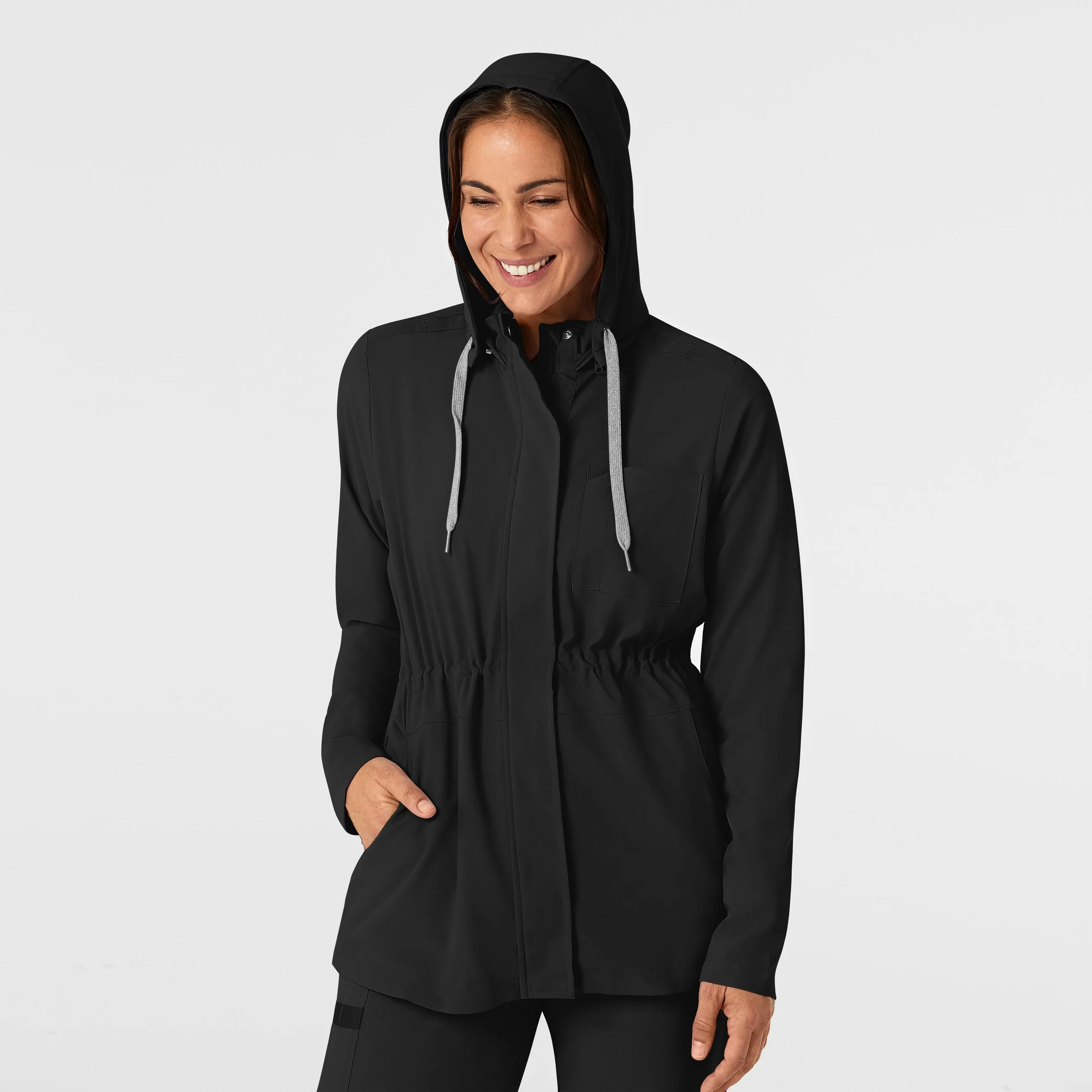 RENEW Women's Convertible Hood Fashion Jacket - Black