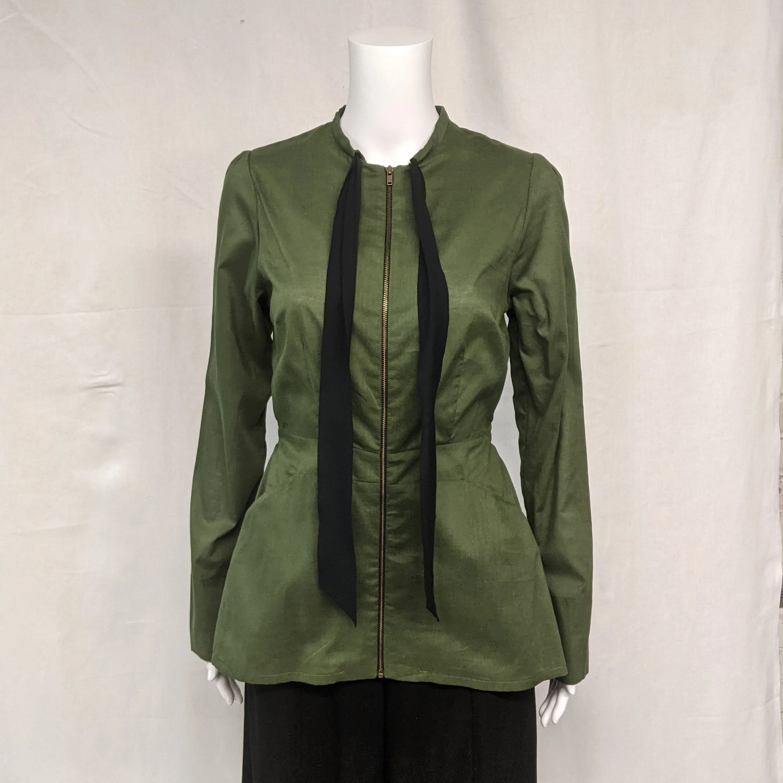 SALE! Ife Jacket in Olive with Black Tie by Kim Schalk