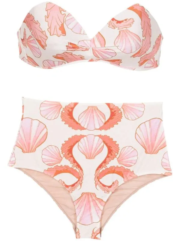 Seashell High-Waisted Bikini