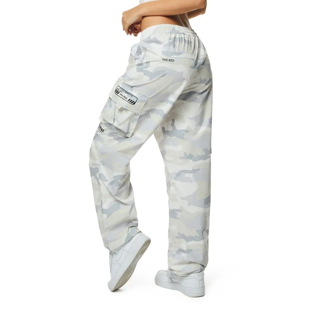 Slouched Straight Pants - Oatmeal Camo