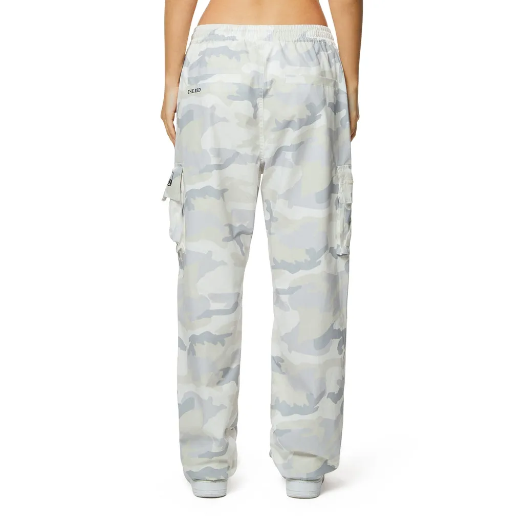 Slouched Straight Pants - Oatmeal Camo