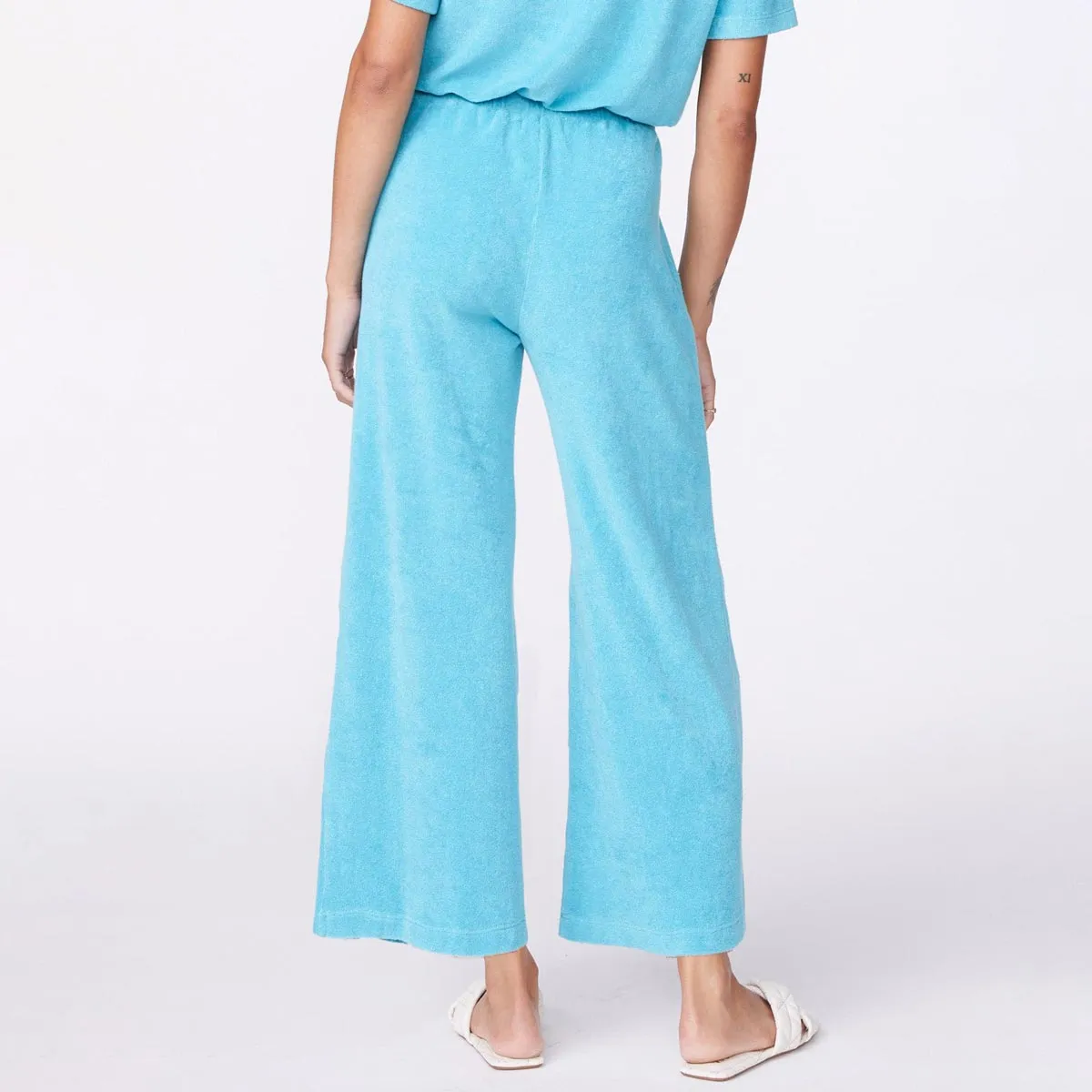 Terry Cloth High Waisted Flare Sweat