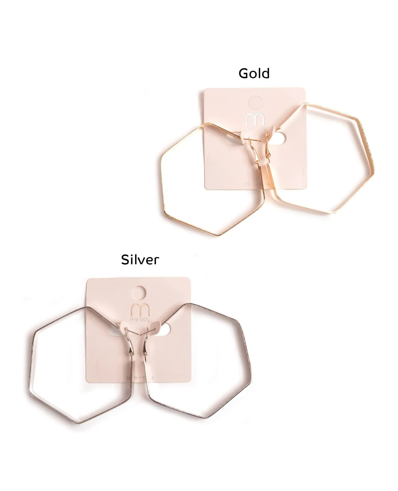 Trendy Hexagon Hoop Earrings