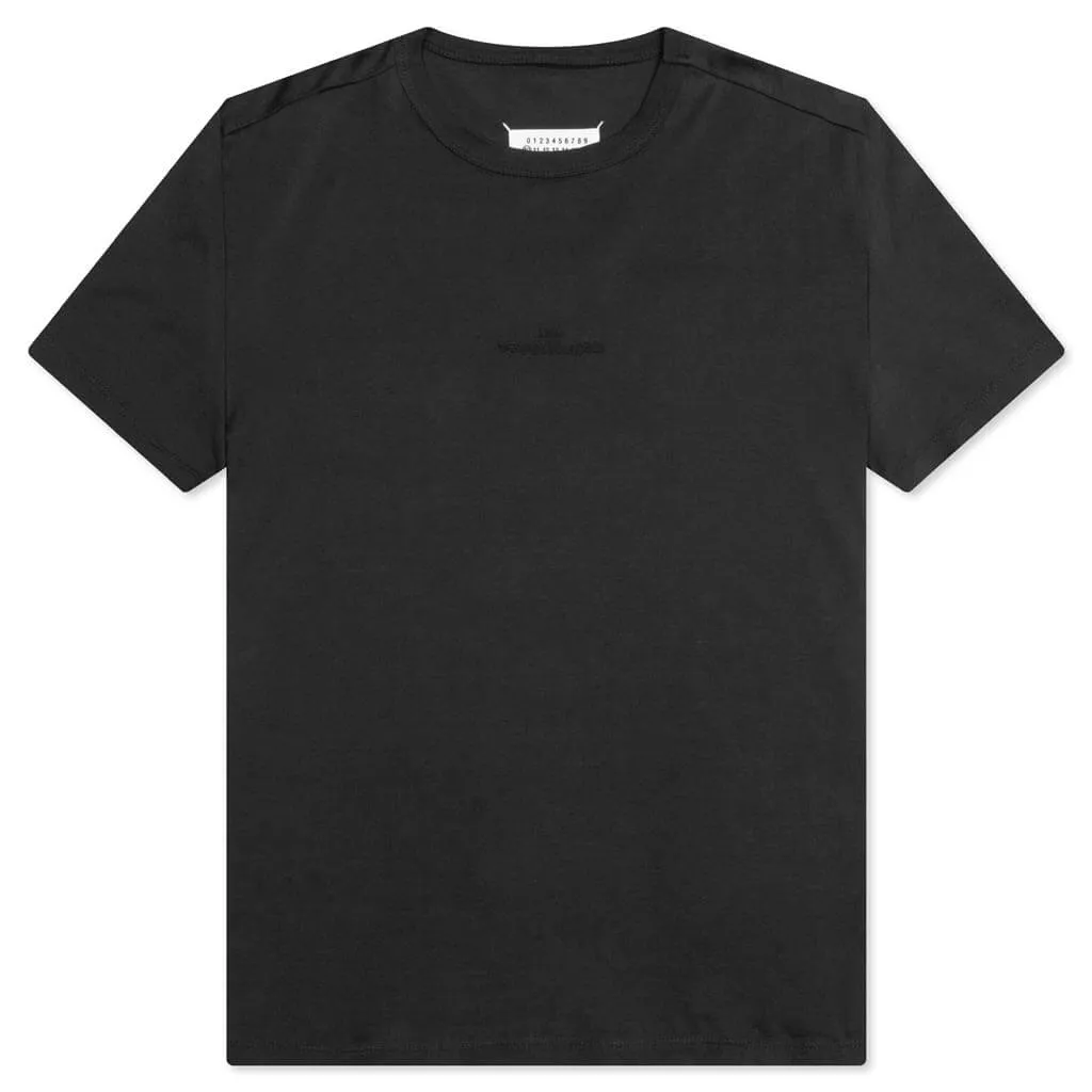 Upside Down Logo T-Shirt - Washed Black/Tonal Embroidery