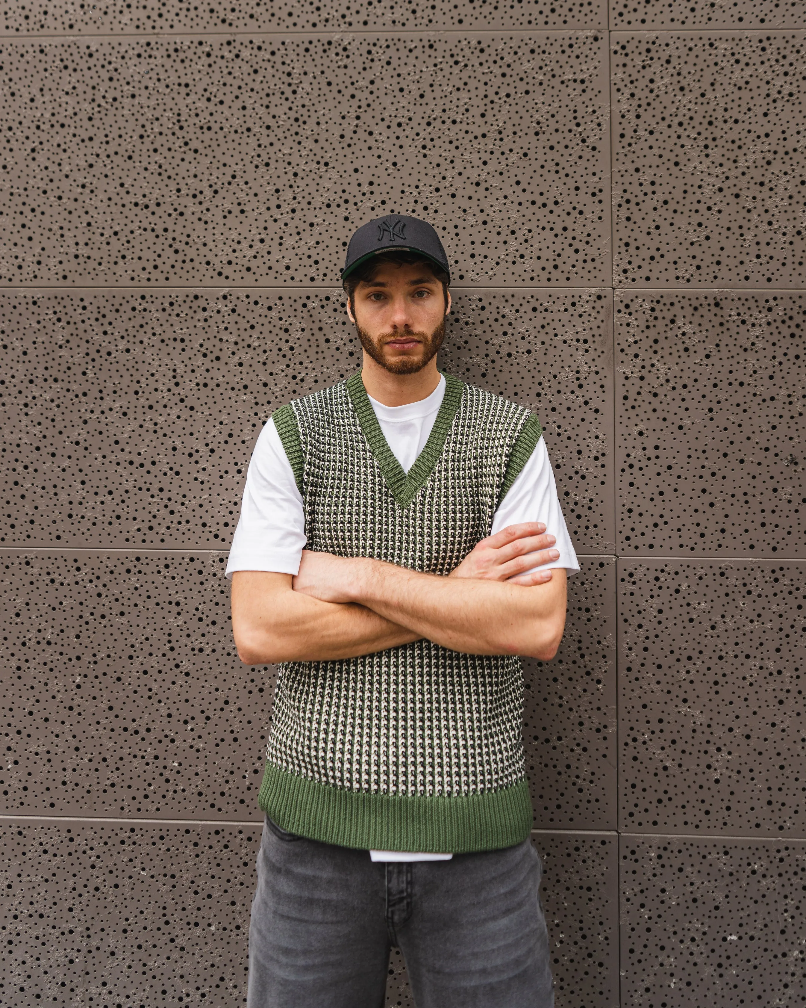 Vintage Knitted Vest - Verde