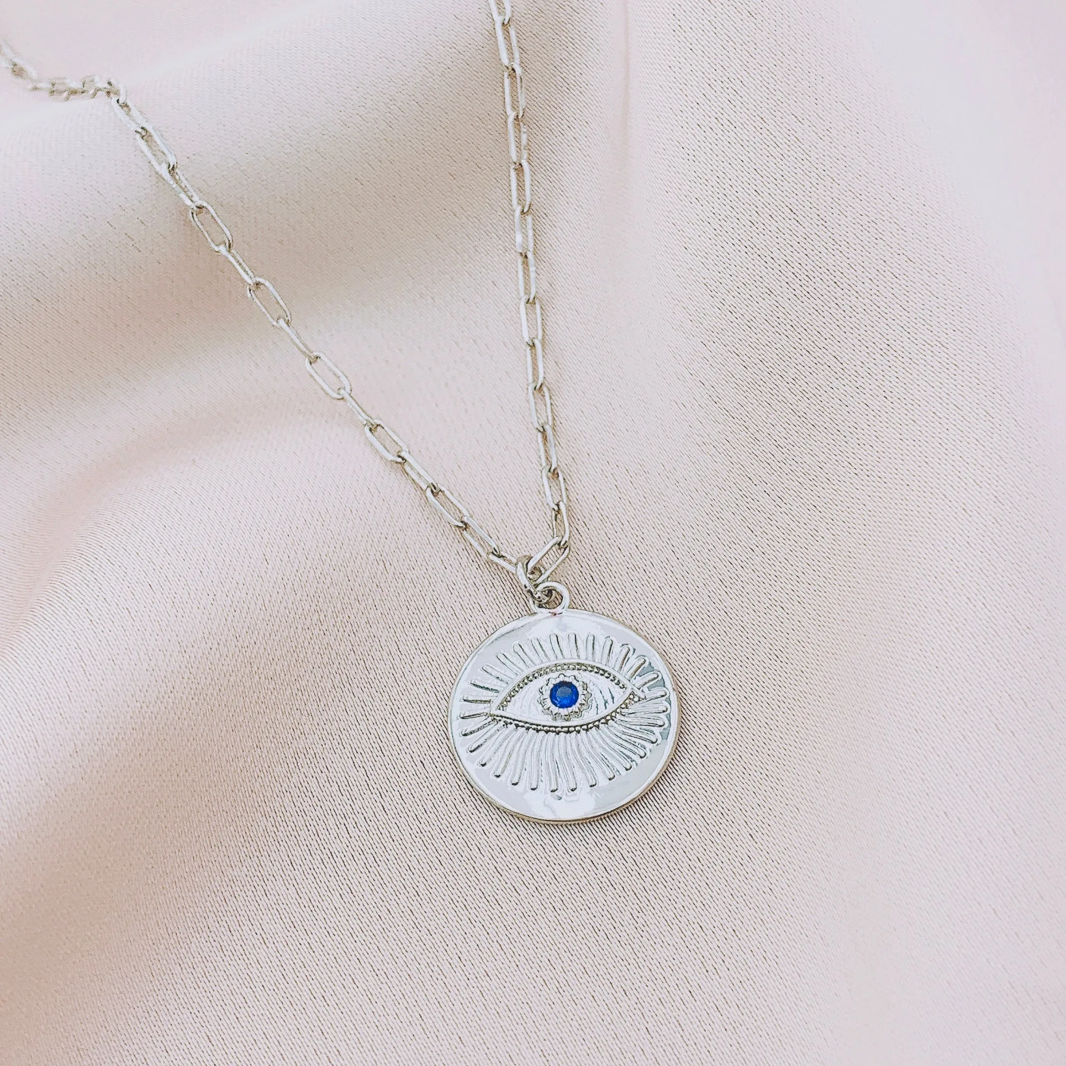 Women's Fashion CZ Evil eye Necklace