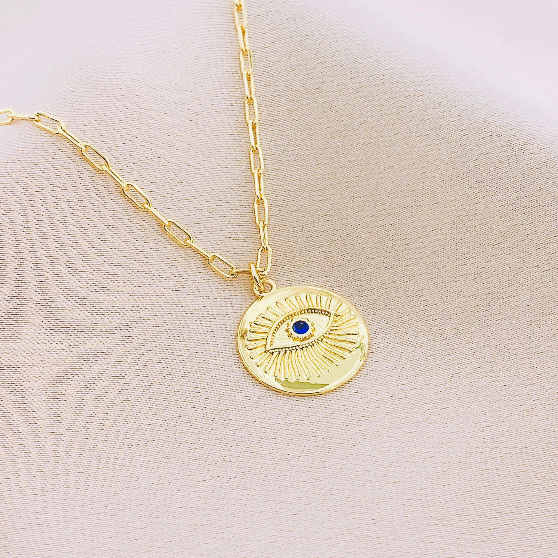 Women's Fashion CZ Evil eye Necklace