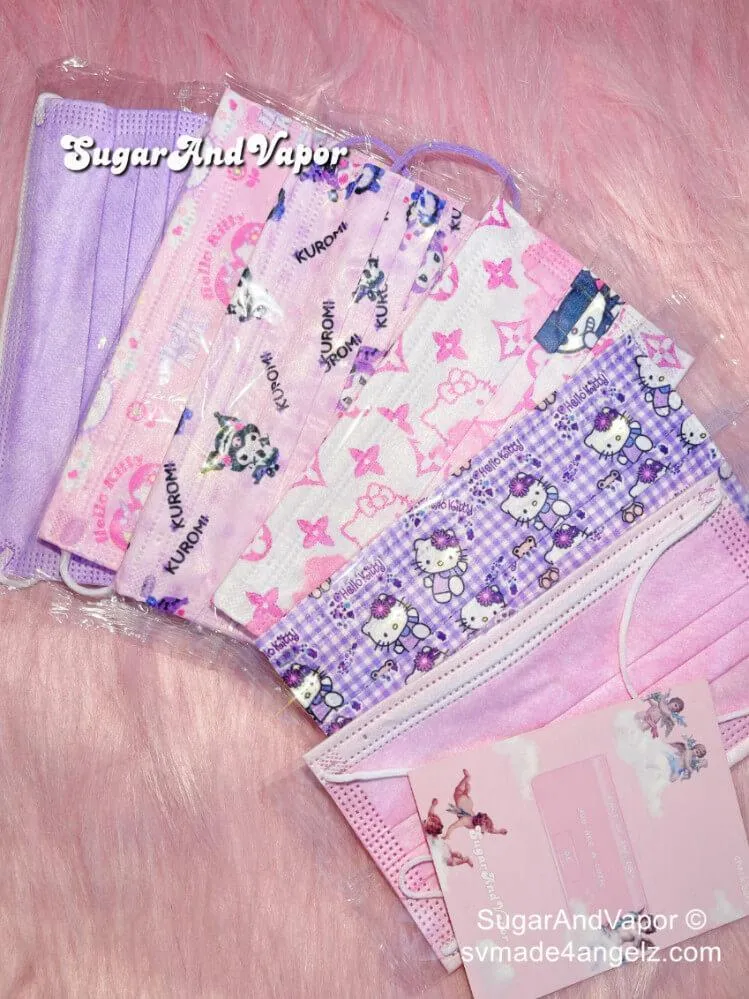 Y2K Kawaii Sari0core Fashion Mask Chain Set